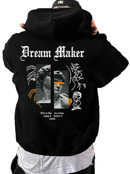 SHINETREND Mens Slogan Thermal Hoodie 2024